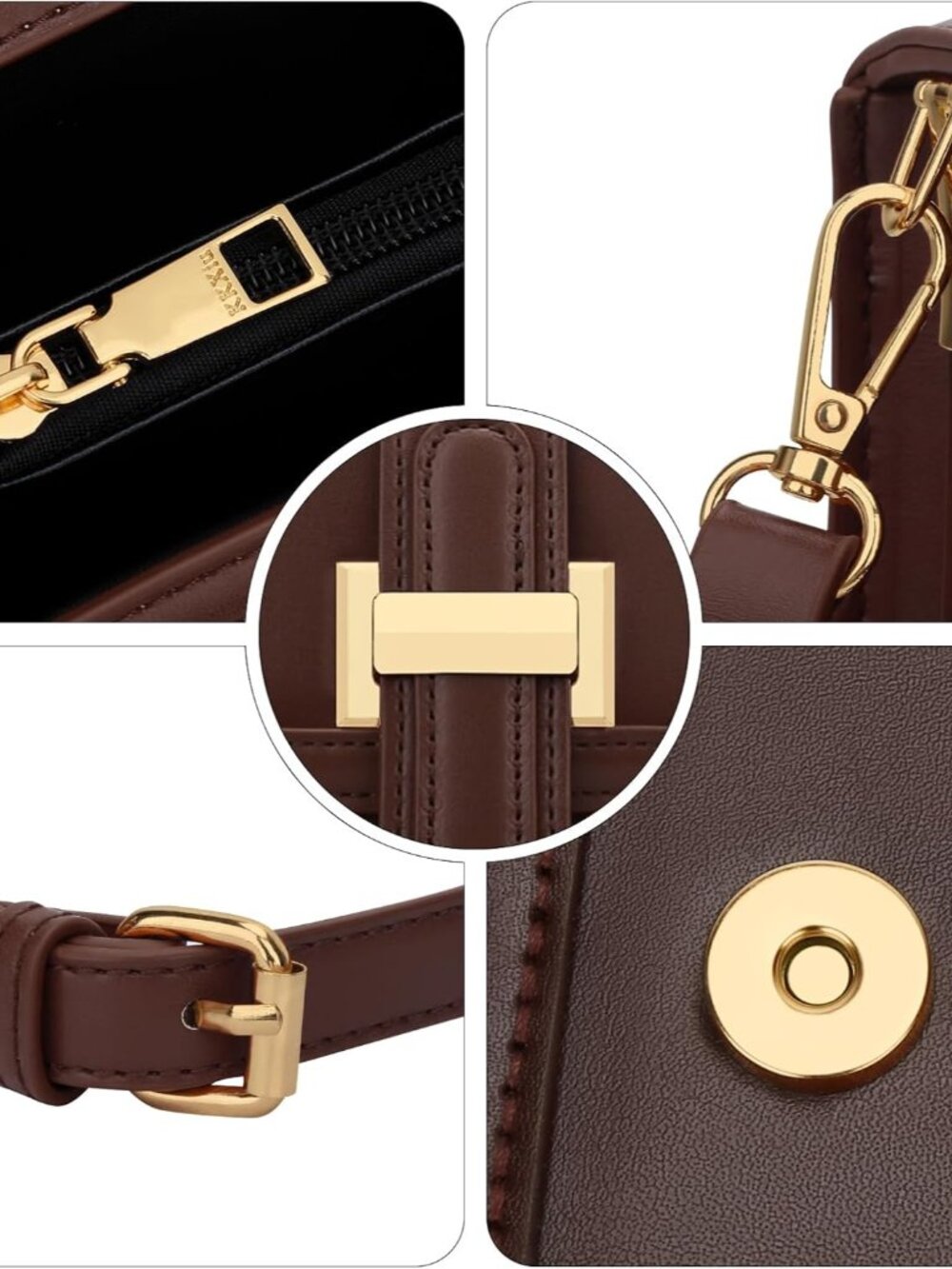 Crossbody Bag for Women, Top Handle Purse Small Designer Handbag | Adjustable Sh - Picture 6 of 7